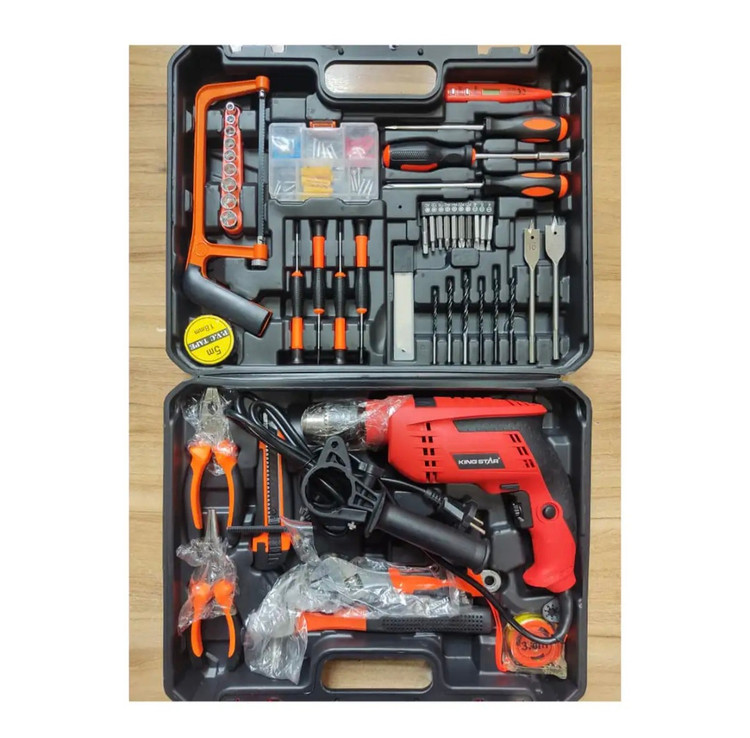 دریل چکشی کینگ استارمدلKSID6813-S01مجموعه ۱۰۰ عددی
