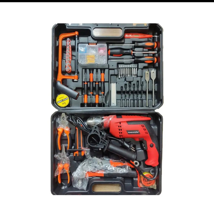 دریل چکشی کینگ استارمدلKSID6813-S01مجموعه ۱۰۰ عددی