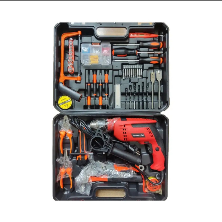 دریل چکشی کینگ استارمدلKSID6813-S01مجموعه ۱۰۰ عددی