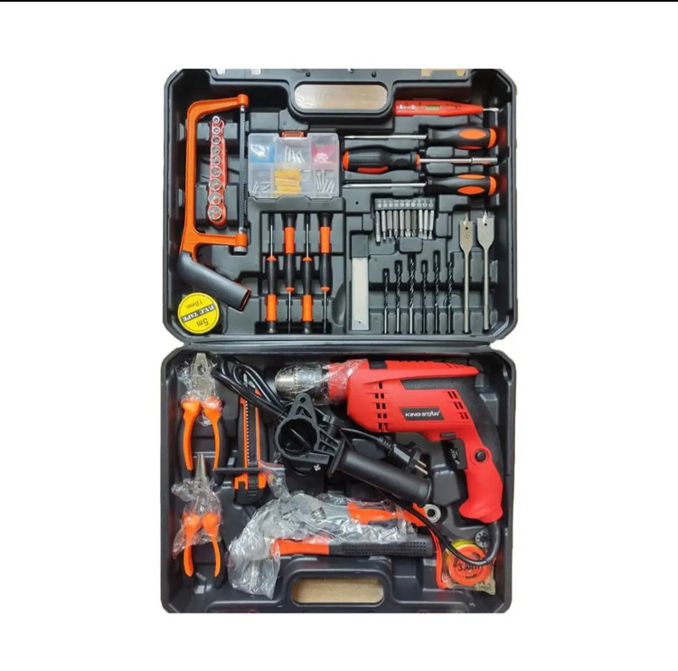 دریل چکشی کینگ استارمدلKSID6813-S01مجموعه ۱۰۰ عددی