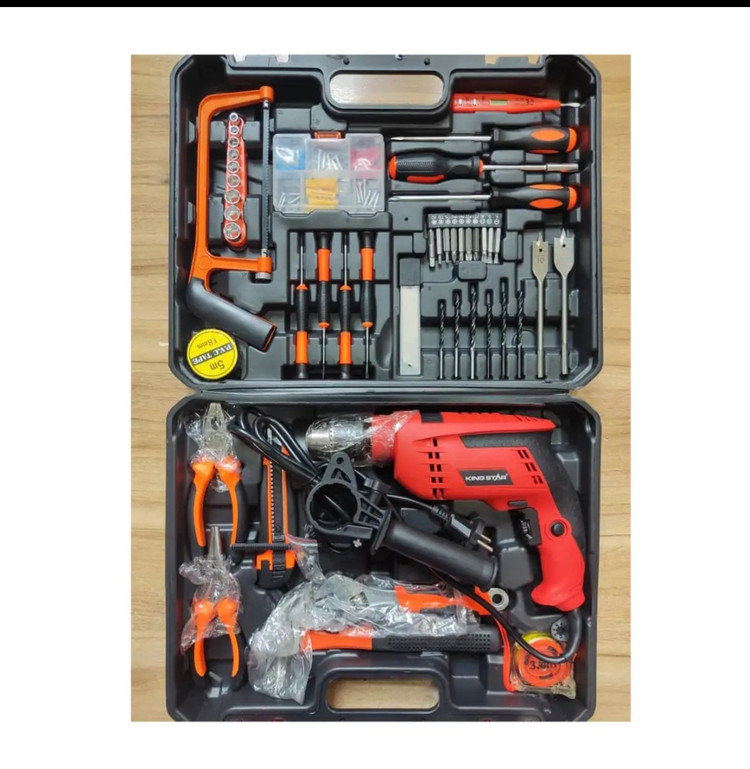دریل چکشی کینگ استارمدلKSID6813-S01مجموعه ۱۰۰ عددی
